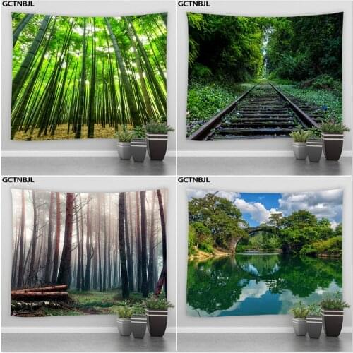 Beautiful Natural Forest Printed Large Wall Tapestry Cheap Hippie Wall Hanging Bohemian Tapestries Living Room Bedroom Art Decor