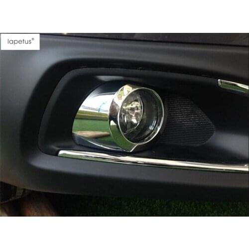 Lapetus Accessories Fit For Suzuki SX4 S-cross 2014 2015 2016 ABS Chrome Front Fog Lights Lamp Ring Molding Cover Kit Trim 2 Pcs