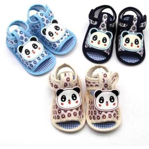 Summer Newborn Baby Boy Girl Shoes Summer Cartoon Panda Baby SHoes Soft Sole Outdoor First Walker Sneakers wf