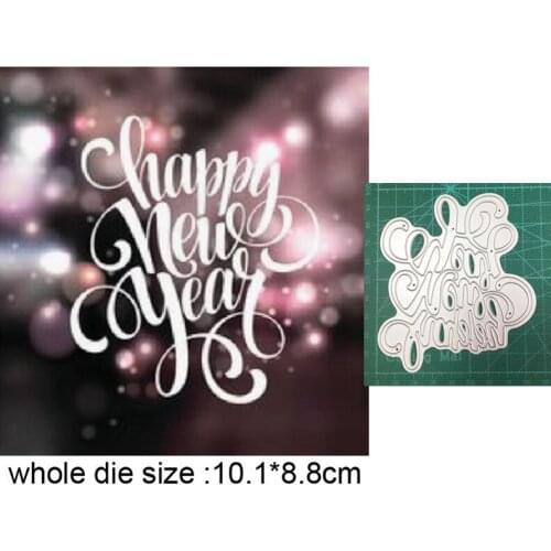 Craft dies metal cutting dies cut die Mold Happy New Year Decoration Scrapbook paper craft knife mould blade punch stencils dies