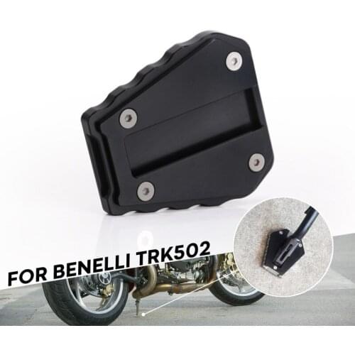 Motorcycle CNC Brand New Side Stand Enlarger Plate Kickstand Enlarge Extension For Benelli TRK502 TRK 502