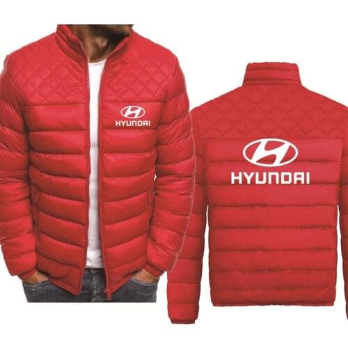 Spring Autumn Mens Zip Jacket Hyundai Car Logo Printing Casual Cotton High Quality Thicken Warm Wool Fleece Mens Jacket