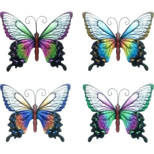 Wall Hanging Decoration Iron Butterfly Durable High Quality Multicolor For Outdoor Indoor Courtyard Garden Vintage Metal Crafts