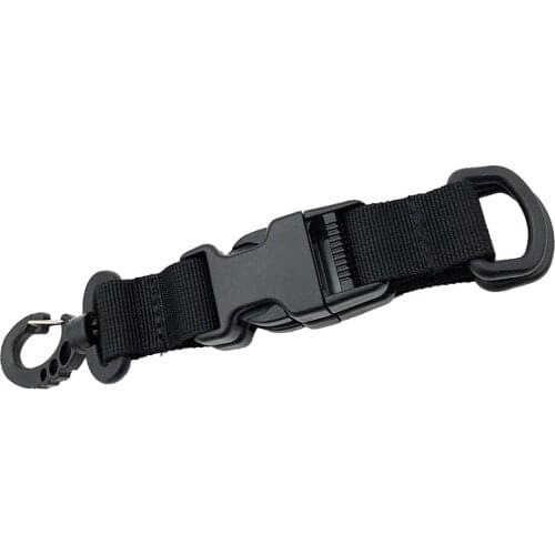 Nylon Webbing Keychain, Molle Gear Swivel Hook with Dual Straps Hanger Tool