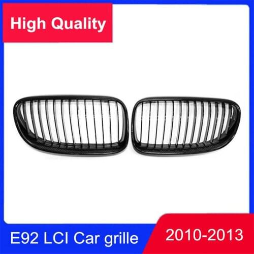 2pcs New Car Accessories Auto Front Kidney Grill Grille For BMW 3 Series E92 E93 LCI 2010-2013 ABS Mesh Grille