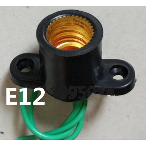 E12 lamp base E12 bulb holder with wire lamp holder E12 socket Can be fixed e12 Mounting bracket base with Mounting hole