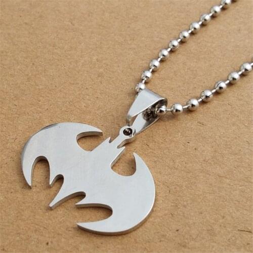 RONGQING 10pcs/lot wholesale 316L Stainless steel necklace for women Men Gift 2018 New cosplay Titanium steel pendant Spider-Man