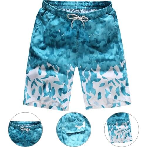 Casual Beach Shorts for Men Quick Dry Surfing Beach Pant Printed Elastic Band Hot Pants