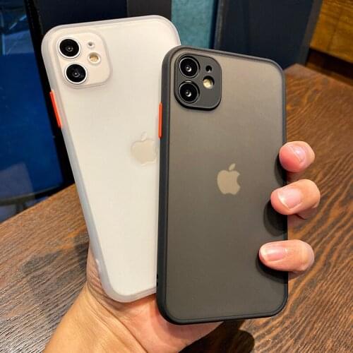 Liquid Silicone Matte Transparent Phone Case For iPhone 12 11 Pro Max Mini X XS XR 7 8 Plus SE 2020 Soft Bumper Shockproof Cover