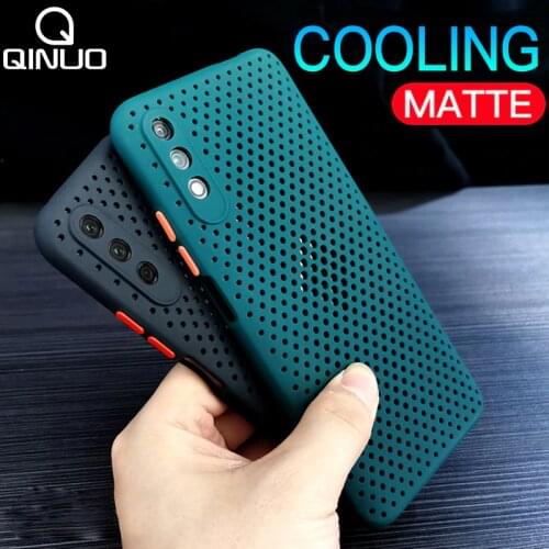 Shockproof Mesh Breathable Case For Xiaomi Redmi Note 9S 9 S 8T 8 T 9A Redmi Note 9 Pro Max Soft Silicone Heat Dissipation Cover
