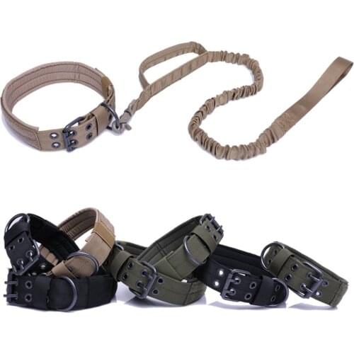 Adjustable Durable Outdoor Walking Military Army Trainning Nylon Dog Hunting Collar 5 Level For German Shepherd Dog Large Dog