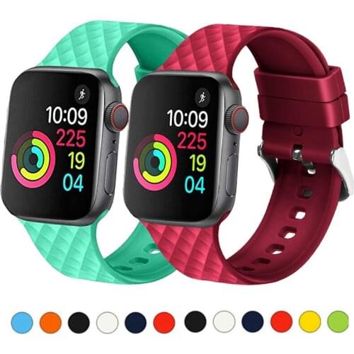 Strap for Apple watch band 4 5 44mm 40mm sport silicone watchband iwatch 3 2 1 42mm 38mm bracelet belt Apple watch accessories