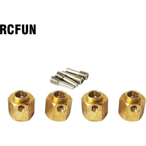 RUFUN 6/8/9/10/11/12MM Heavier Brass Wheel Hex Extended Adapter for RC Crawler TRX4 TRX-4 RC Crawler Accessories S71