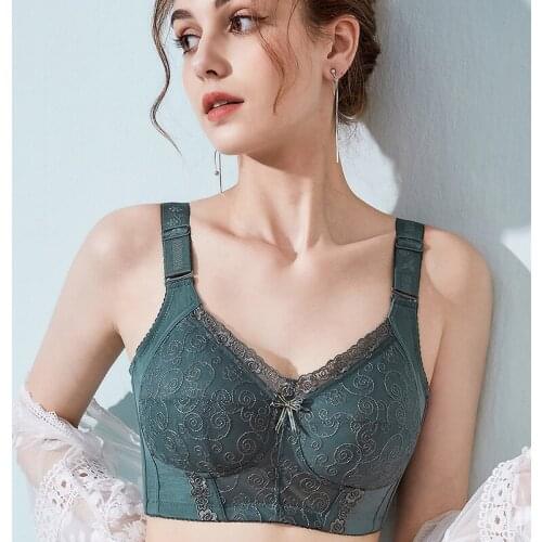 Sanderala Women Sexy Lace Bras Embroidery Bralette Plus Size Wireless Comfortable Female Everyday Bow Underwear Padded Lingerie