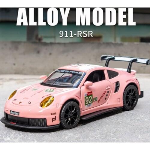 1:32 Porsche 911 RSR Sports TRACK Car Alloy Car Diecasts & Toy Vehicles Metal Toy Car Model High Simulation Collection Kids Toys