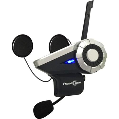 Freedconn T-Rex Full Duplex Helmet Intercom Headset 1500M Motorcycle Group Talk System Bluetooth Interphone FM Radio