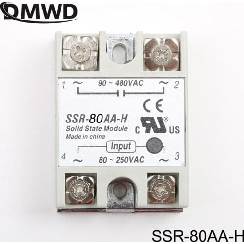 Solid state relay SSR-80AA-H 80A SSR 80AA H AC TO AC relay solid state Resistance Regulator