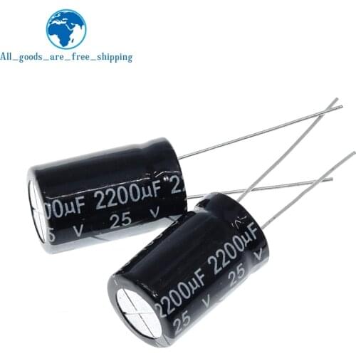 10 pcs Aluminum electrolytic capacitor 2200 uF 25 V 10 * 20 mm frekuensi tinggi Radial Electrolytic kapasitor