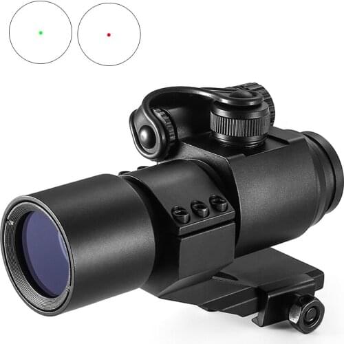 1x30 4 MOA Reflex Sight Red Dot Sight Tactical Gun Sight Red Green Dot Scope for 20mm Cantilever Mount