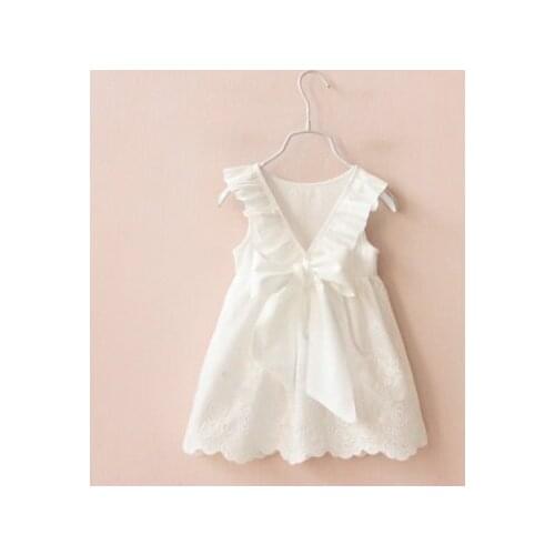 2018 Summer White Baby Girl Princess Dress Kids Dresses For Wedding and birthday Party Dresses kids Clothing baby girl clothes