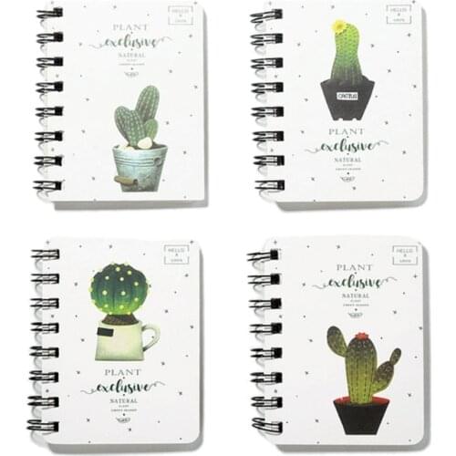 3 Styles Kawaii Cute Cactus Daily Office Supplies Week Planner Spiral Notebooks Day plan Diary Notepads School Stationery Random