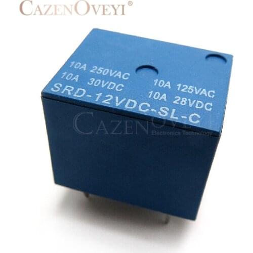 5pcs/lot SRD-12VDC-SL-C T73-12V 5 pin PCB 12V DC Power Rela In Stock