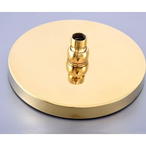 7.7" inch Luxury Gold Color Brass Round Bath Rainfall Rain Bathroom Shower Head Bathroom Accessory (Standard 1/2") msh265