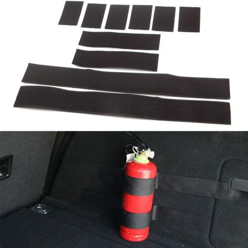 BBQ@FUKA New Car Trunk Content Bag Storage Belt Fire Extinguisher Car Accessories 10 pcs/set Fit for Universary Car Model
