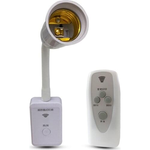 Wireless Remote Control Lamp Holder E27 Socket Dimmable With Timer For 110-220V EU/US Plug E27 LED Bulb Night light