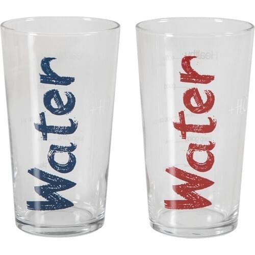 Mudo Concept Water Cup 570 Ml 2'Li Set-Blue & Red