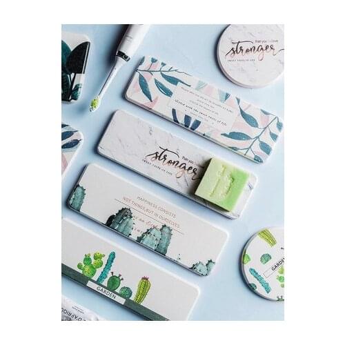 Diatomaceous Earth Water Absorption Anti-scalding Coaster Quick-drying Diatom Mud Washing Platform Mildew Beard Knife Soap Pad