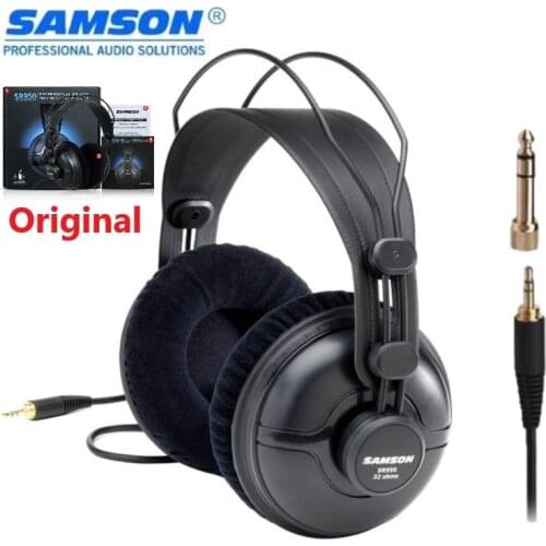 SAMSON SR950 Professional Studio Reference Monitor Headphone Dynamic Headset Closed-Back Design For Recording Monitoring Game DJ