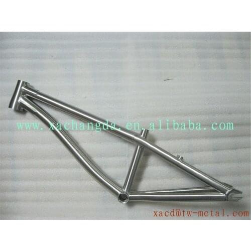 Taper head tube design Titanium BMX bike frame customized titanium BMX bicycle frame made XACD 26"titanium BMX bike frame