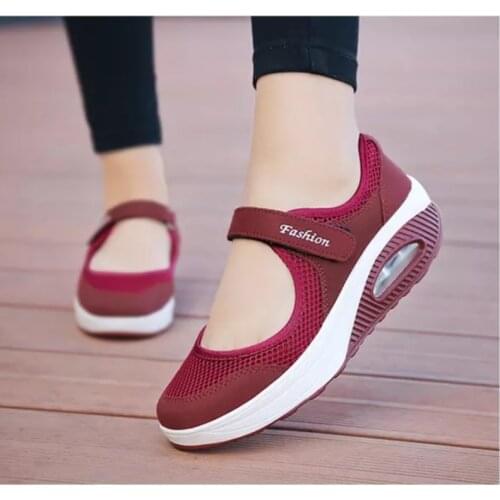 Summer Women Mesh Flat Platform Shoes Woman Casual Breathable Fabric Sneakers Shoes Women Female Mary Jane Shoes