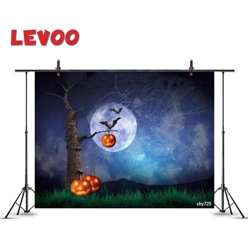 LEVOO New Photo Backdrop Halloween Pumpkins Spider Webs Bats Forest Background Photography Photo Booth Photozone Shoot Props