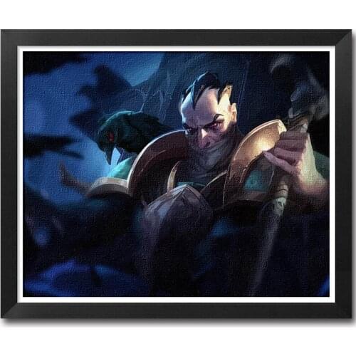 MaHuaf-A1367 LOL Game Artwork painting coloring by numbers on canvas DIY oil hand-painted framed wall painting for home decor