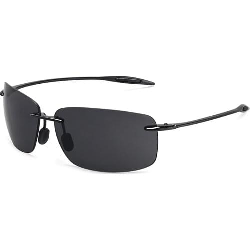 MAXJULI Men Sunglasses Pilot Classic Designer Fashion Driving Sports Rimless Male TR90 Frame UV400 Womens Eyewear 8009