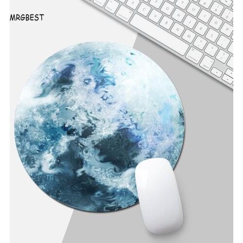 MRGBEST In Stock New Round Small Size Mouse-pad Softy Nature Rubber Mats Planet Picture Desk Pads for Gaming or Office