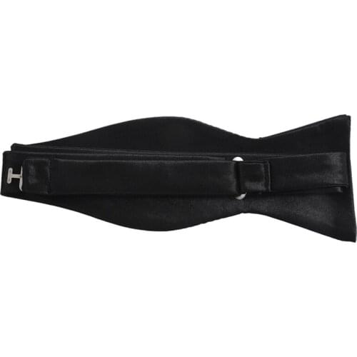 Tuxedo tie satin bow tie for men - black