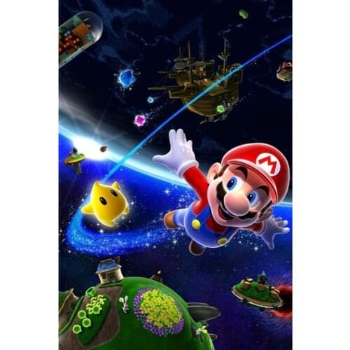 Carton Mario DIY Cross Stitch Embroidery 11CT Kits Craft Needlework Set Cotton Thread Printed Canvas Home Decoration On Sale