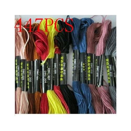 Embroidery Thread Classical Similar DMC Cross Stitch Thread Floss 447 Pieces 100% Cotton Free Shipping New