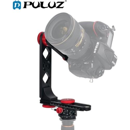 PULUZ 720 Degree Camera Panoramic Aluminum Alloy Ball Head Tripod kits &3/8 Quick Release Plate&1/4'Screw Fixed Plate for DSLR
