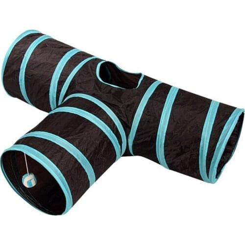 Pet Cat Tunnel - Interactive Tunnel Cat Toy, Collapsible 3 Way Toy Pet Toy Tube Fun For Rabbits, Kittens, Cats, And Dogs
