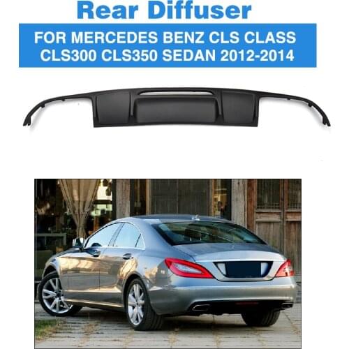 PP Car Rear Bumper Diffuser Lip Spoiler For Mercedes Benz CLS Class CLS300 CLS350 Sedan 2012-2014