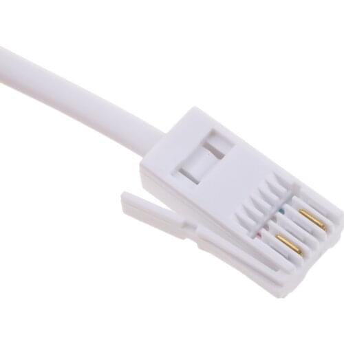 RJ11 Male To Male UK BT To USA Type 6P2C Telephone Phone Modem Cable