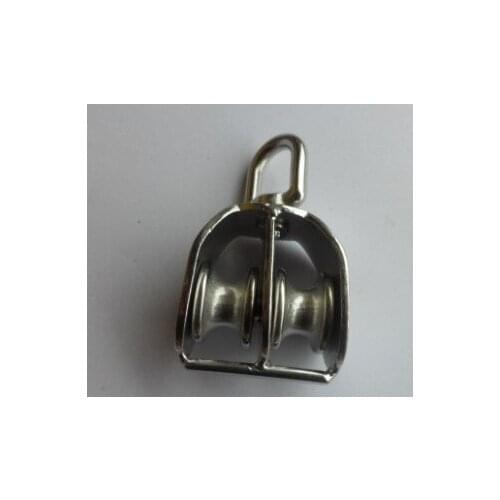 1-10pcs, M32, 250KG--M100, 1500KG Pulley double sheave 304 stainless steel wire rope block chain traction wheel lifting