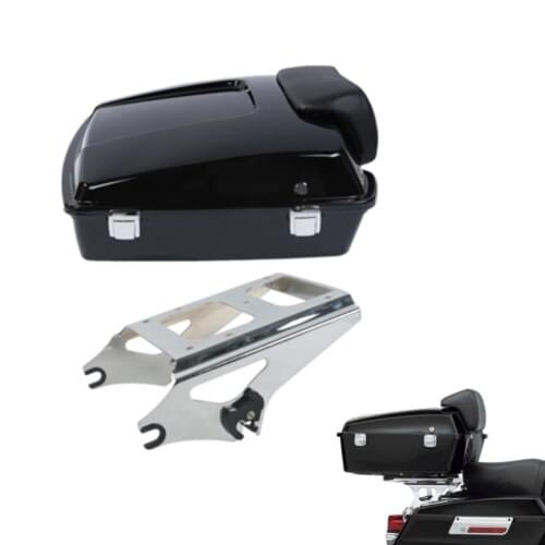Motorcycle Razor Tour Pack Trunk Backrest Rack For Harley Touring Street Electra Glide 2009-2013