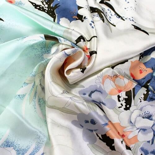 100% Mulberry Silk Fabric 16Momme Width 114cm Plain Printed Flower Pure Silk Super Smooth For Wedding DIY Dress Clothing Bedding