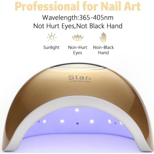 LED UV Lamp For Nails Dryer 72W Drying All Gel Nail Polish Sun Light Lamp For Manicure Pedicure Smart Infrared Sensing DFDF