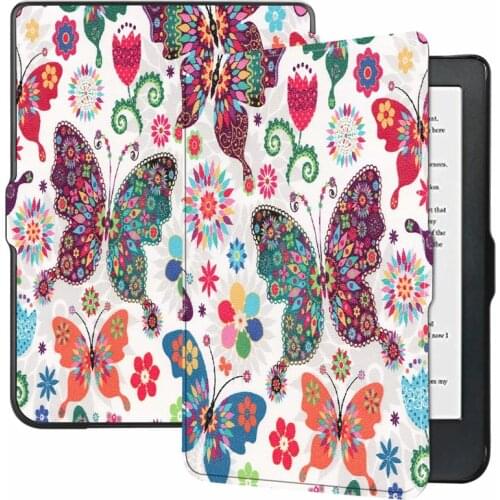 Smart Cover Case for Kobo Clara HD Protector Shell Skin Pouch Bag Tower Butterfly Girl E-Book Reader Funda for Kobo Clara Hd